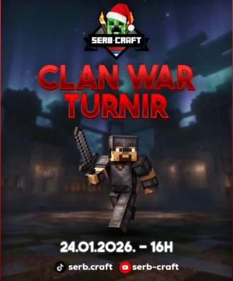 Online Minecraft turnir Clan War