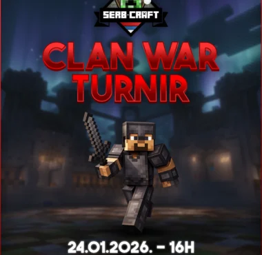 Online Minecraft turnir Clan War