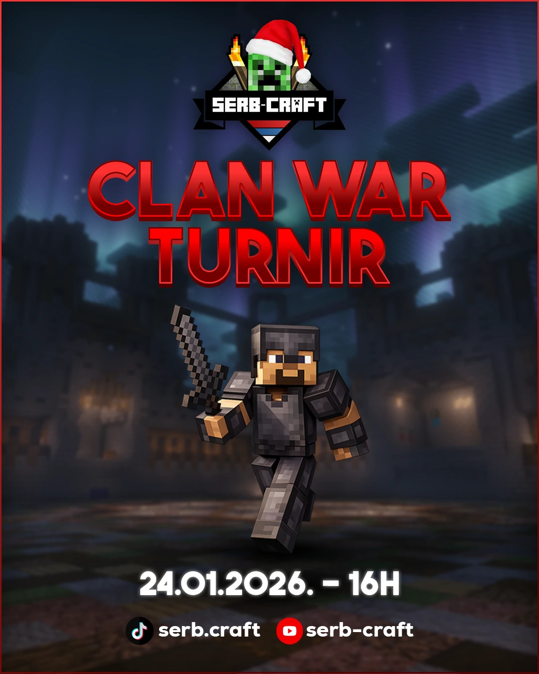 Online Minecraft turnir Clan War
