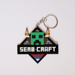 SERB-CRAFT Minecraft privezak za ključeve